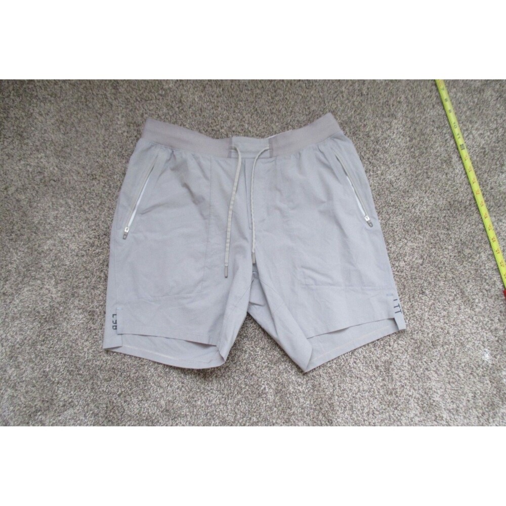 Lululemon Shorts Mens L Unlined 5”Inseam Athletic Gym Zip LTT L98 Gray